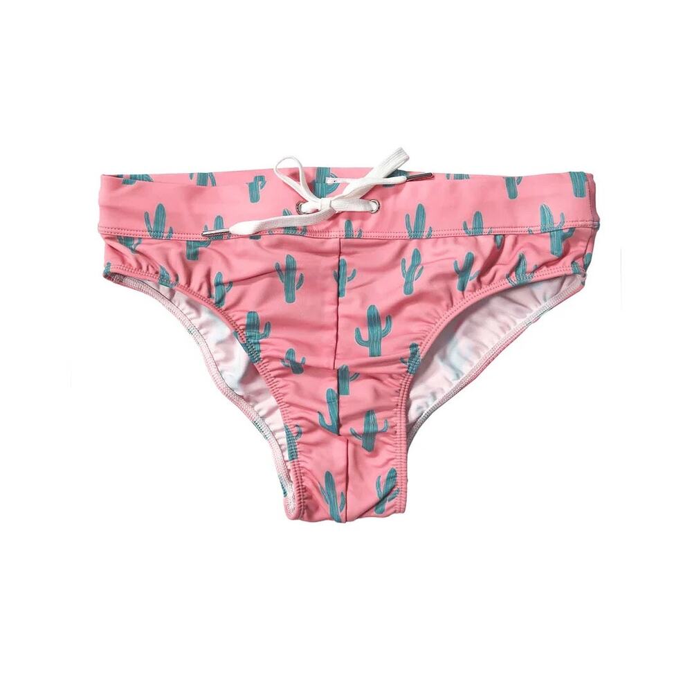 NWT Bermies Swim Briefs Size Medium Cactus 2.0 Lined Vacation Beach